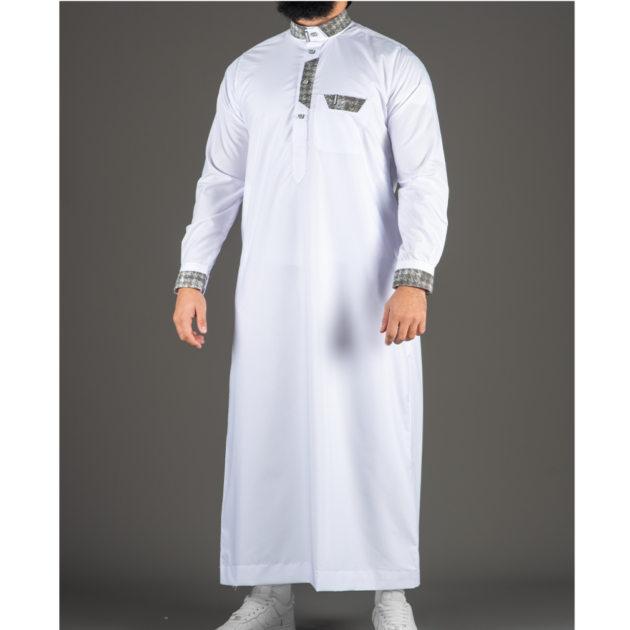 قميص أبيض فخم اناقة وراحة